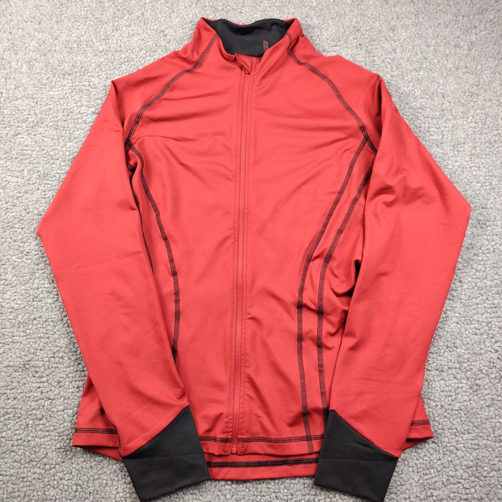Porsche Racing Jacket Sz Medium Ladies Full Zip Red Stretch EUC
